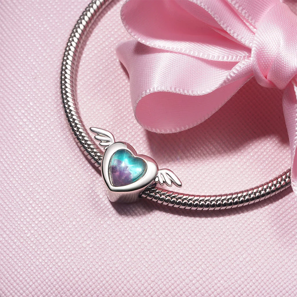 Gnoce Wings of Love Charm Platinum-plated Silver Blend - Image 4