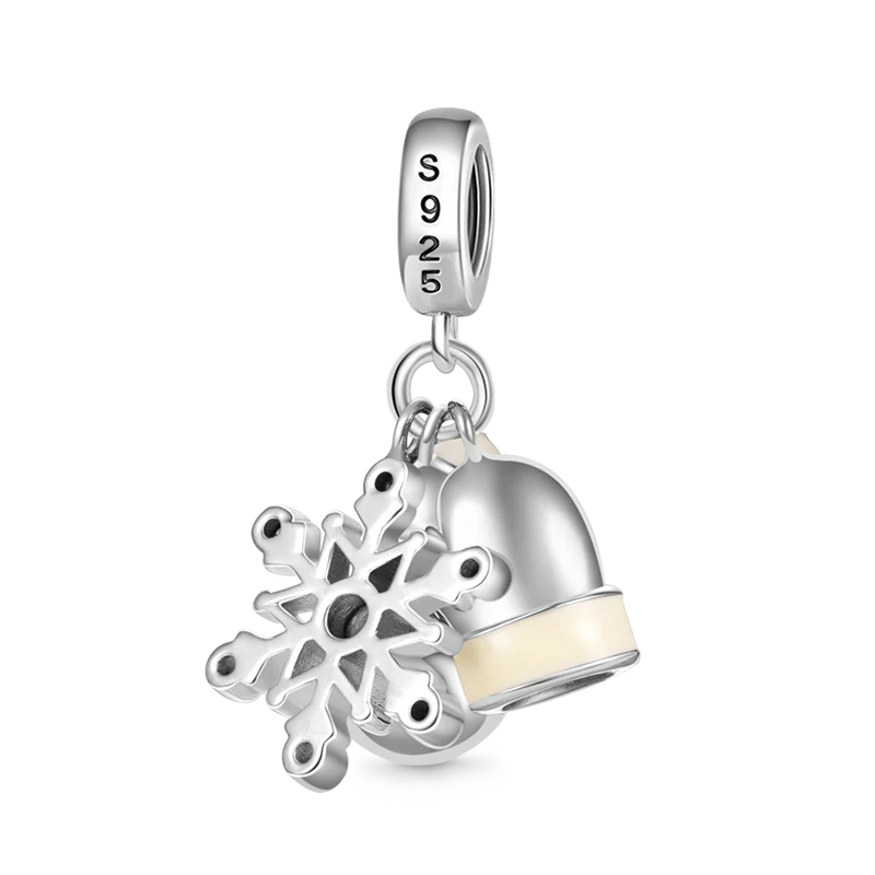 Gnoce Glove, Snowman & Snowflakes Winter Charm Platinum-plated Silver Blend - Image 2