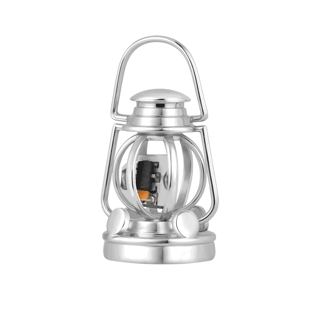 Gnoce Wireless LED Glow Lantern Charm Platinum-plated Silver Blend
