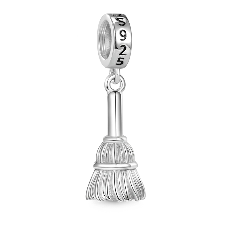Gnoce Witch Broomstick Pendant Dangle Charm - Image 2