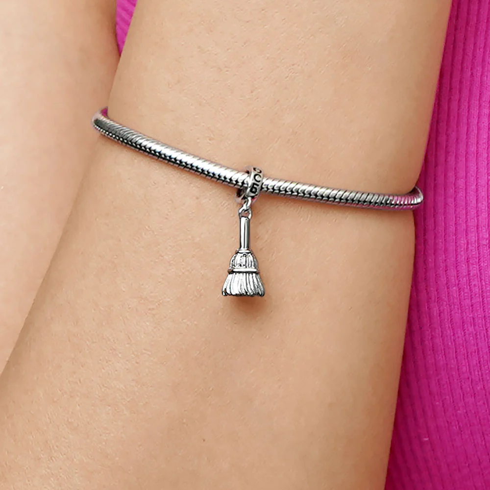 Gnoce Witch Broomstick Pendant Dangle Charm - Image 7