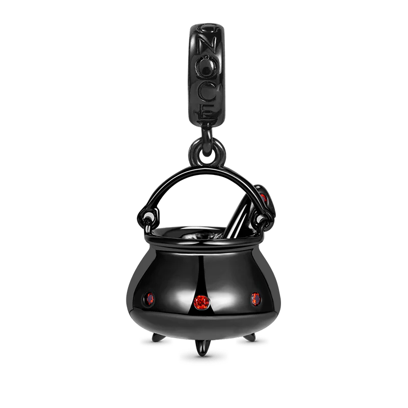 Gnoce Witch Cauldron Charm Platinum-plated Silver Blend