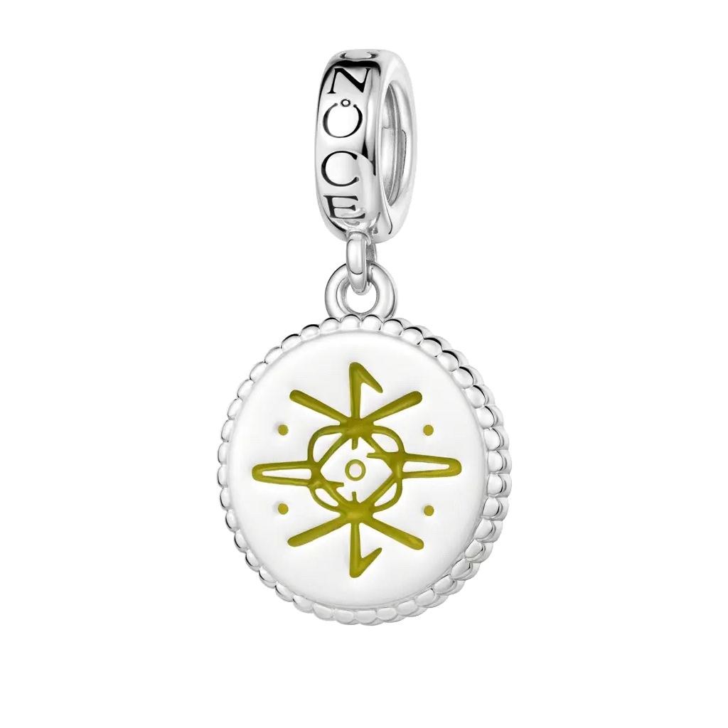 Gnoce  Witch Runes Engravable Charm Platinum-plated Silver Blend - Image 2