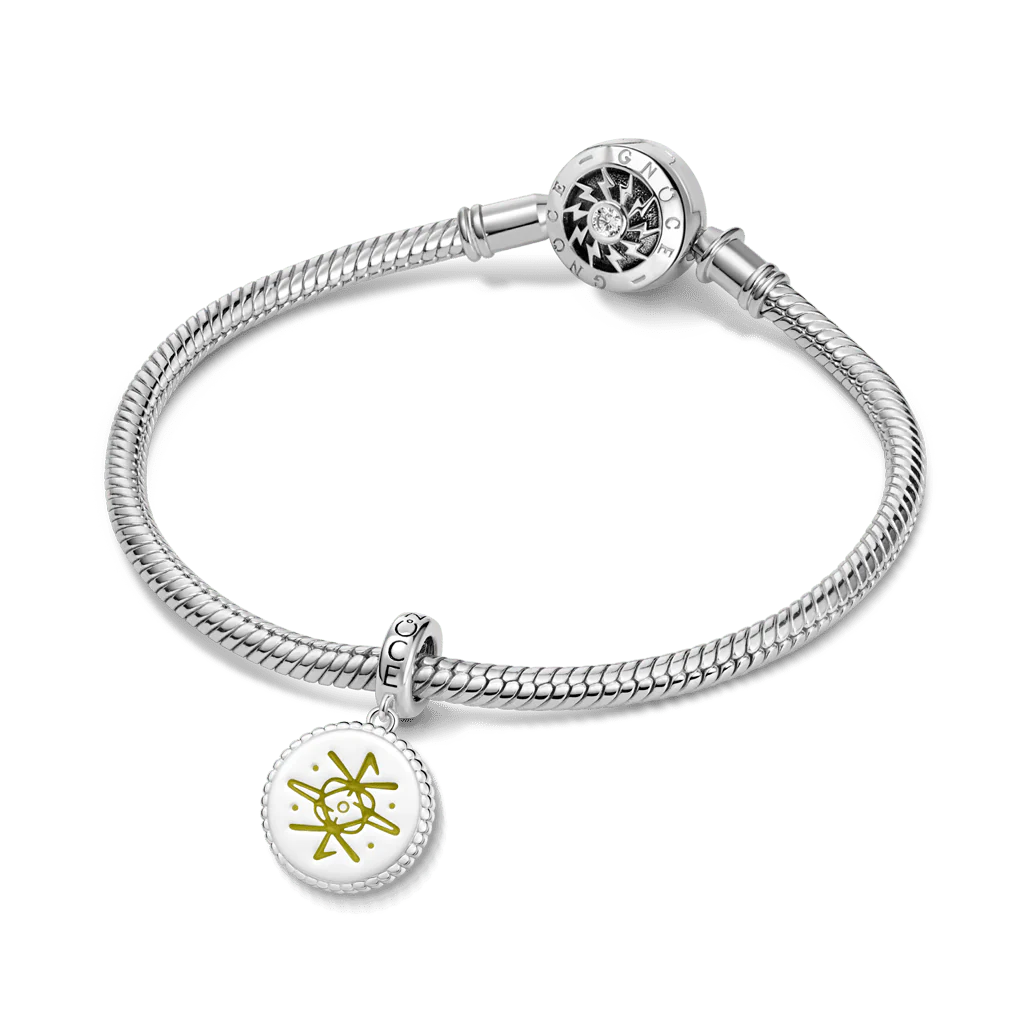 Gnoce  Witch Runes Engravable Charm Platinum-plated Silver Blend - Image 4