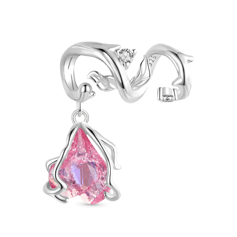 Gnoce Pink Withered Rose Charm