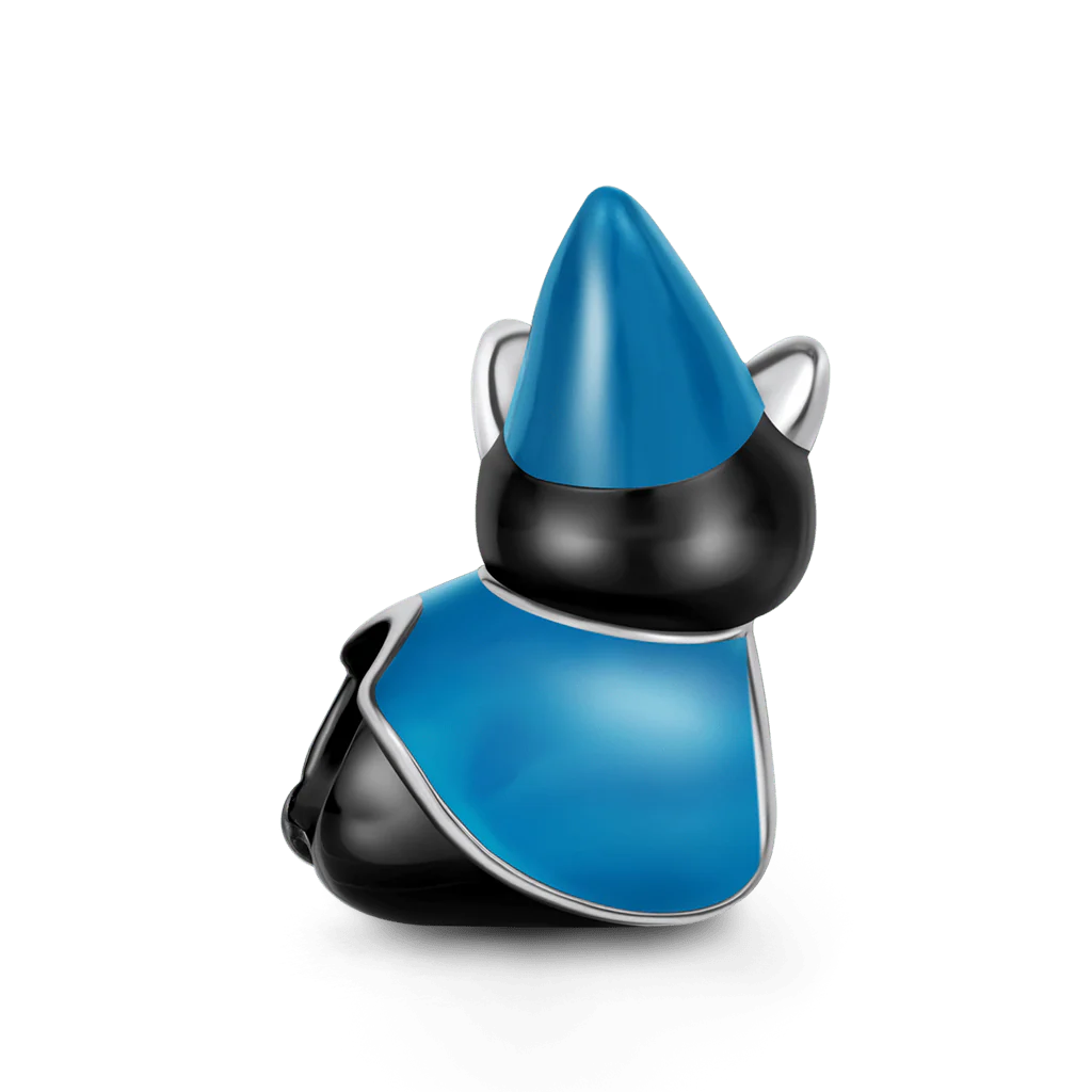Gnoce Wizard Cat Glow-in-the-Dark Charm Platinum-plated Silver Blend - Image 5