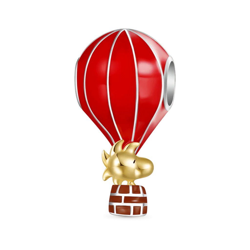 Gnoce Peanuts Woodstock Hot Air Balloon Ride Charm