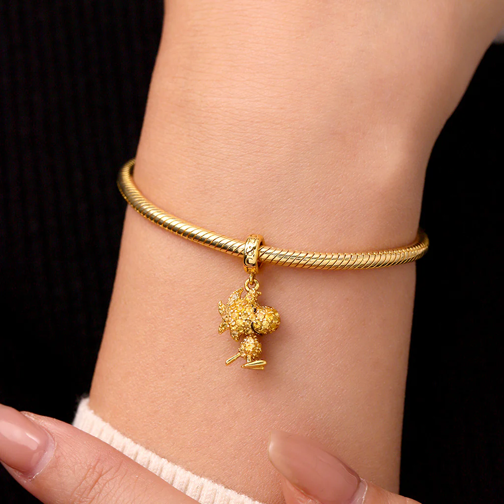 Gnoce Peanuts Woodstock Pave Diamond Pendant Dangle Charm - Image 7