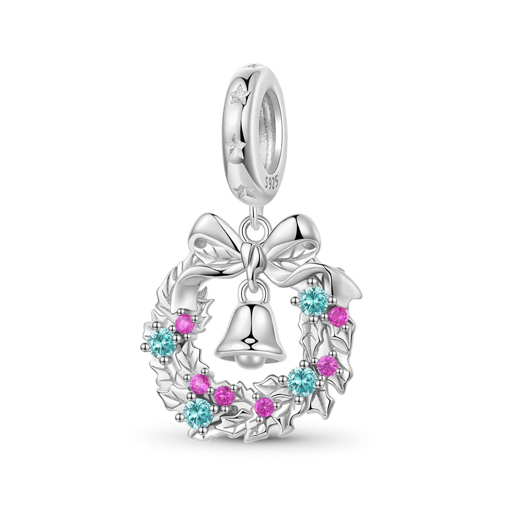 Gnoce Christmas Wreath Bell Pendant Dangle Charm