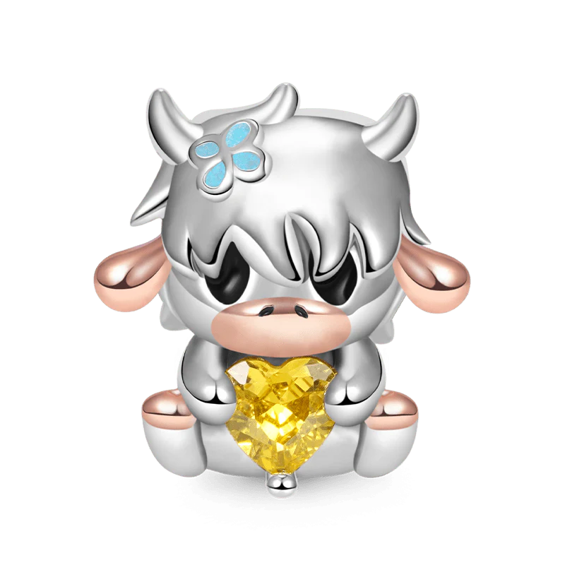 Gnoce Yak Embraces Heart Gem Charm