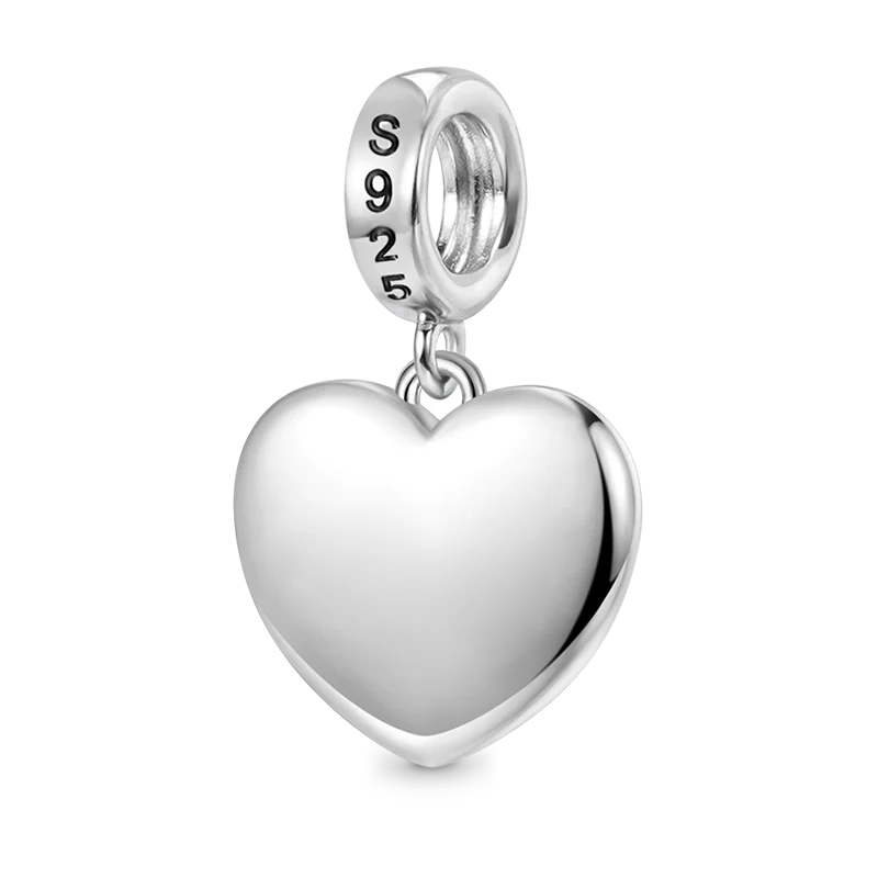 Gnoce "You Are Loved" Heart Charm Platinum-plated Silver Blend - Image 2