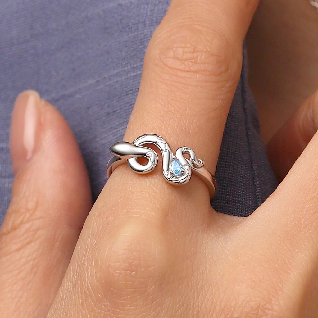 Gnoce Zodiac Snake Birthstone Ring - Image 5