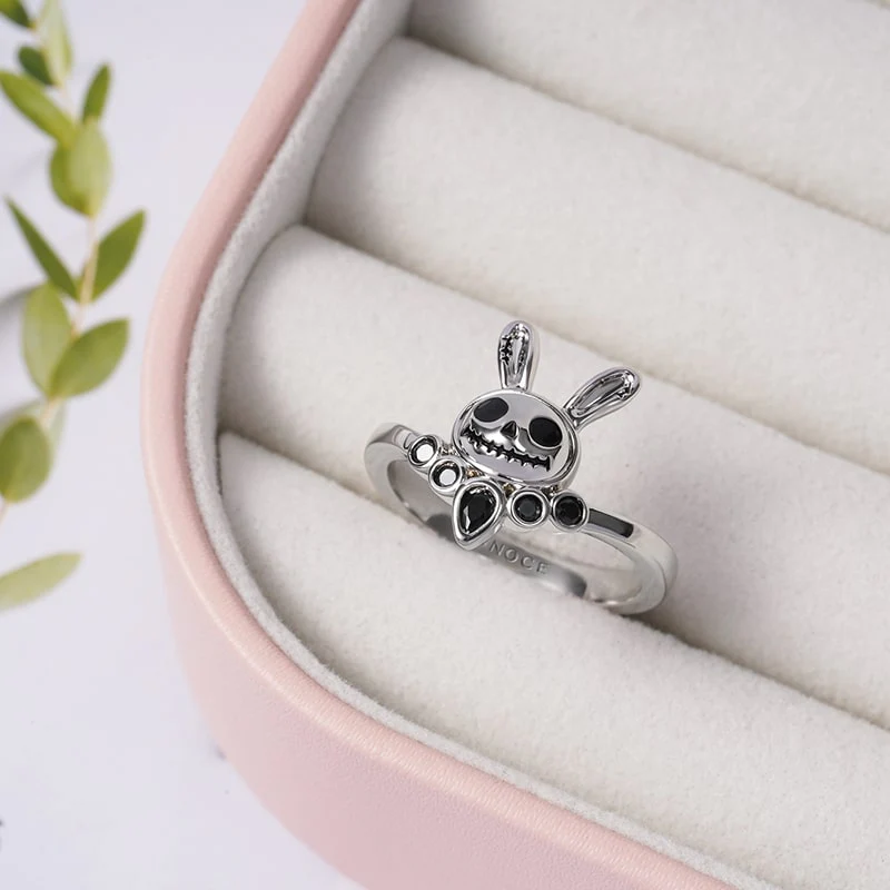 Gnoce Punk Bunny Ring Platinum-plated Silver Blend - Image 2