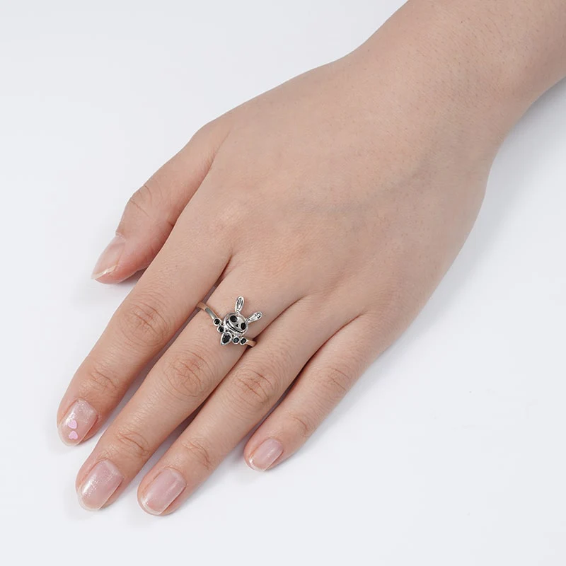 Gnoce Punk Bunny Ring Platinum-plated Silver Blend - Image 3