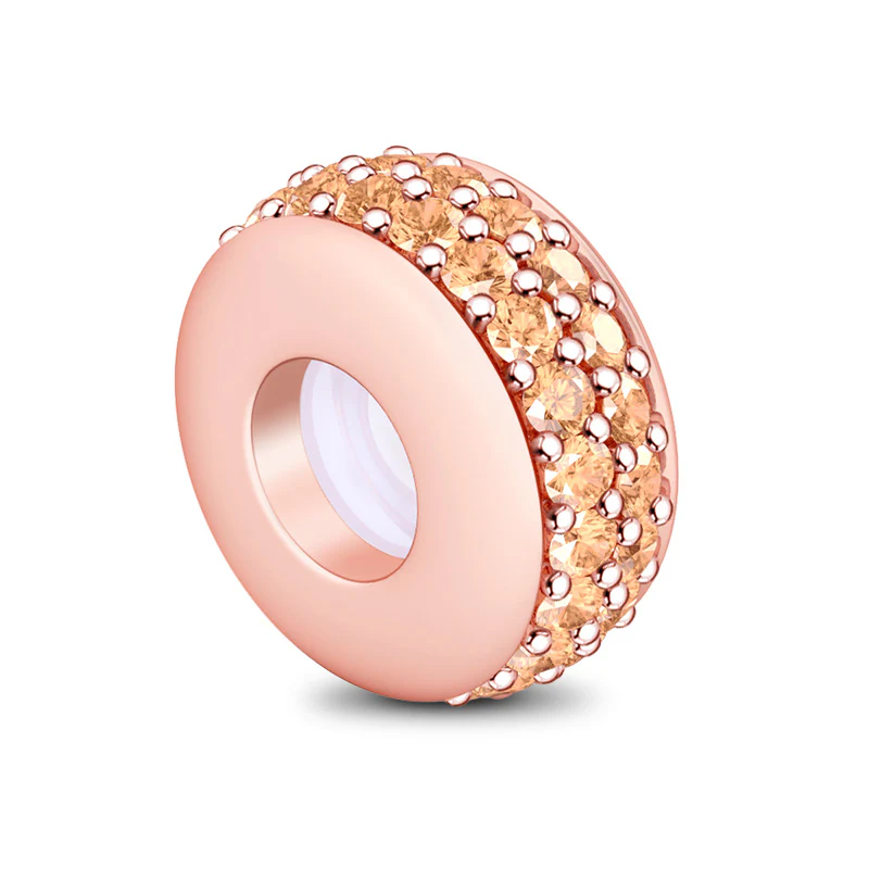 Gnoce Champagne Stones Stopper Platinum-plated Silver Blend - Image 2