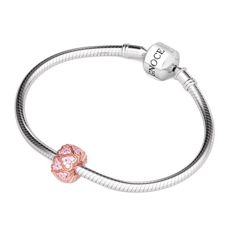 Gnoce Heart Shape Stopper Platinum-plated Silver Blend - Image 3