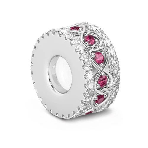 Gnoce Rose Stone Heart To Heart Stopper Platinum-plated Silver Blend - Image 2