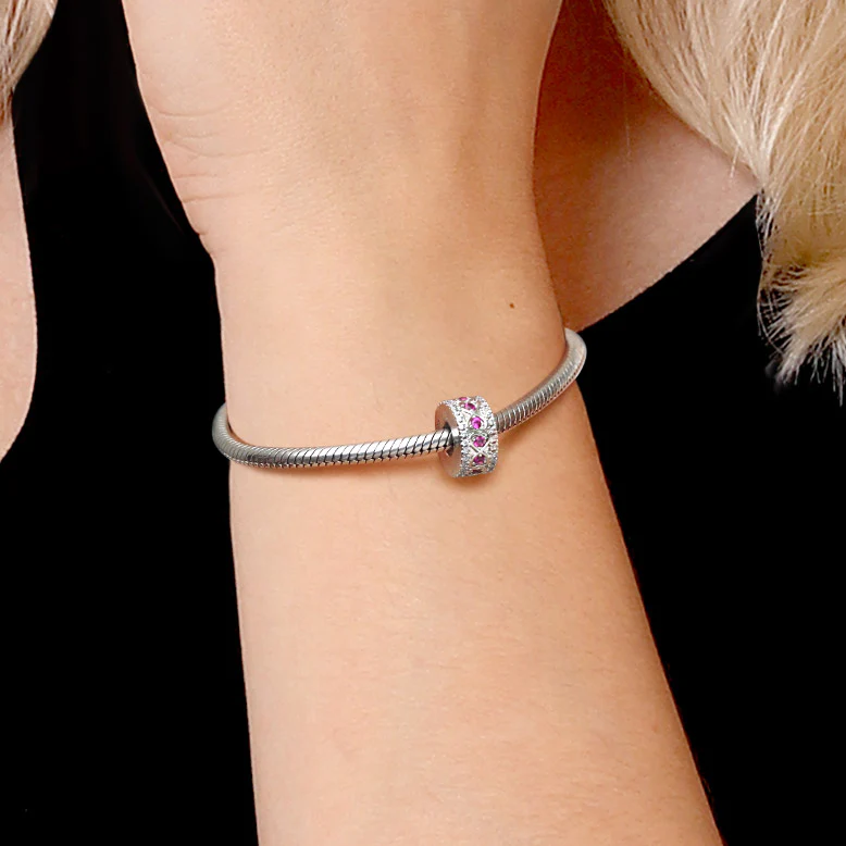 Gnoce Rose Stone Heart To Heart Stopper Platinum-plated Silver Blend - Image 5