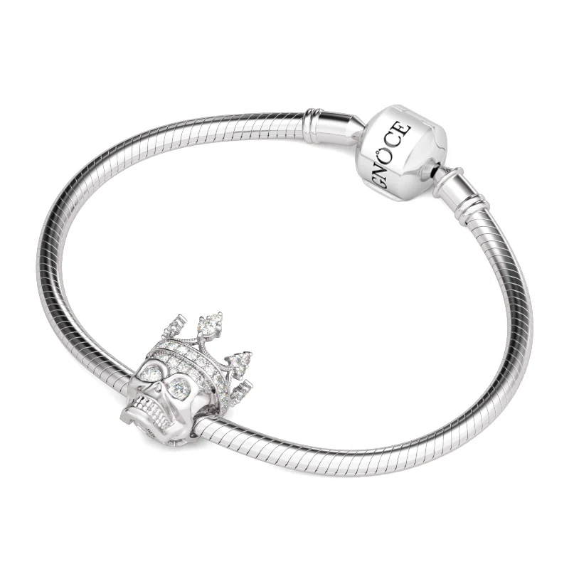 Gnoce Crystal Skull Queen Charm Platinum-plated Silver Blend - Image 3