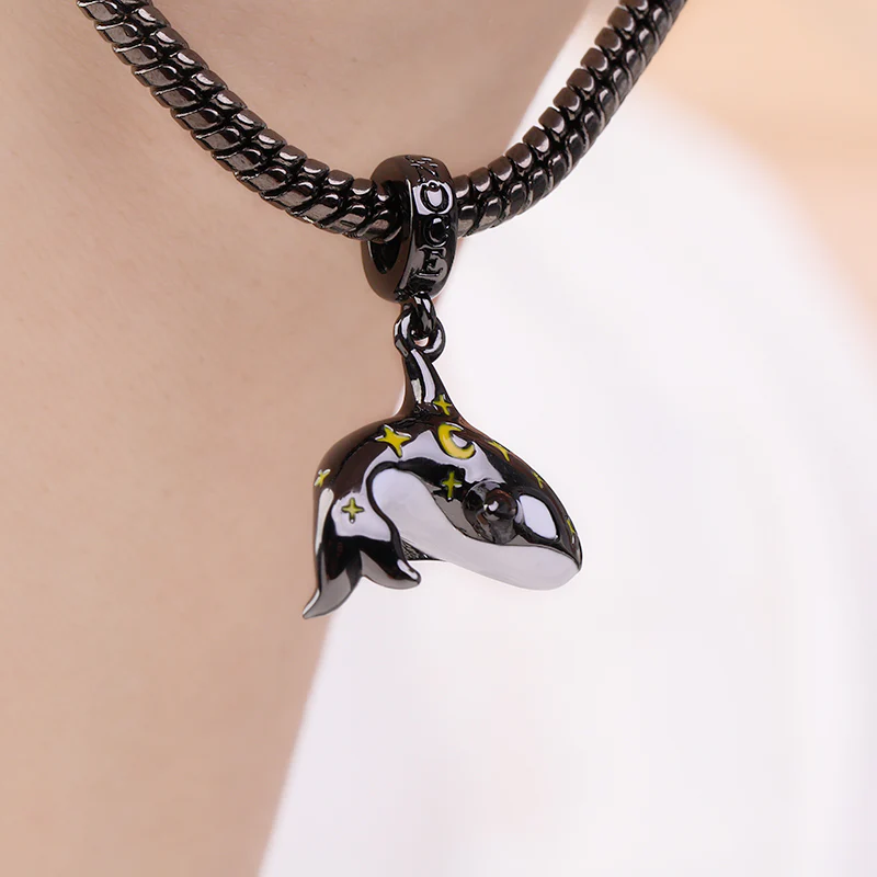 Gnoce Star Killer Whale Charm Platinum-plated Silver Blend - Image 3