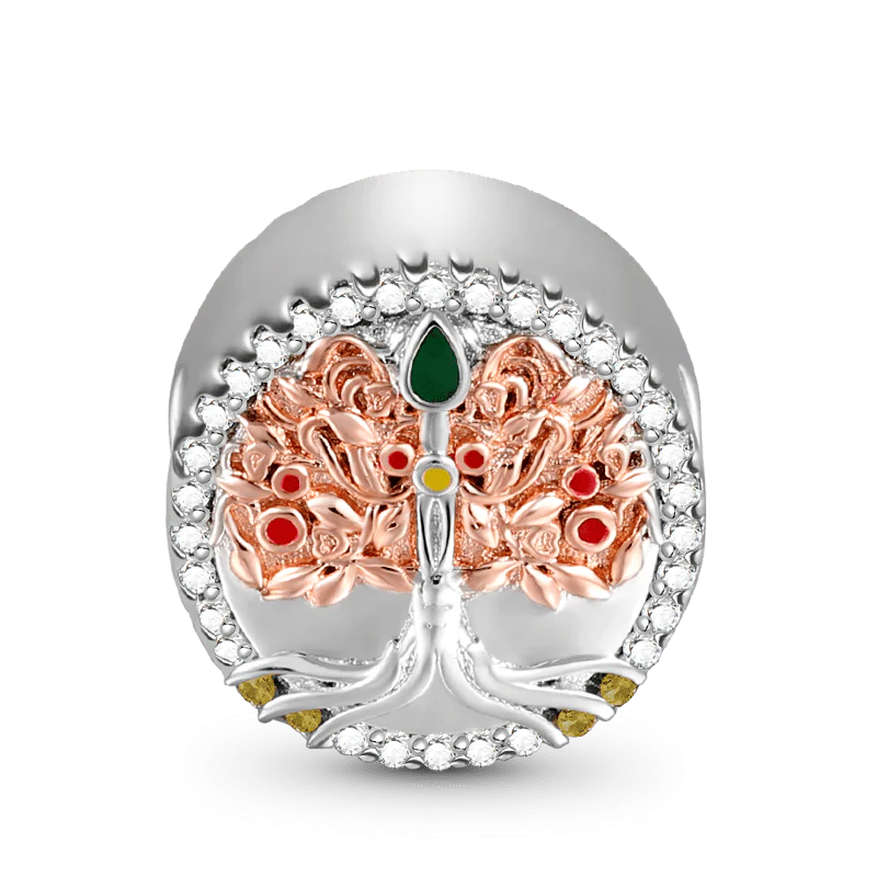 Gnoce Tree of Life Stopper for Charm Platinum-plated Silver Blend - Image 2