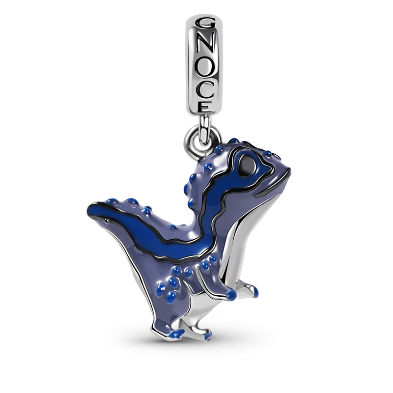 Gnoce Velociraptor Charm Platinum-plated Silver Blend
