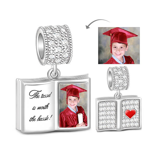 Gnoce  The Hassle Graduated Photo Charm Platinum-plated Silver Blend